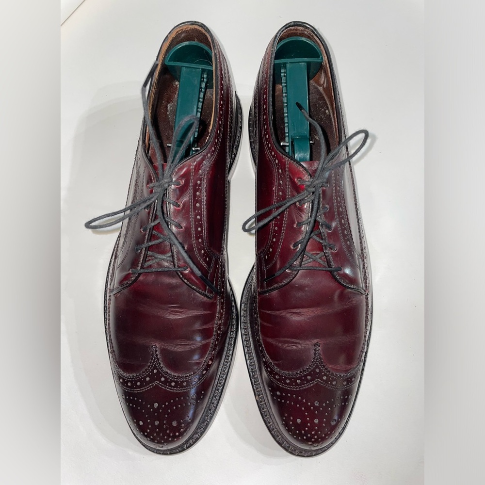 Allen Edmonds Cordovan MacNeil Burgundy Wingtips Size 10 C